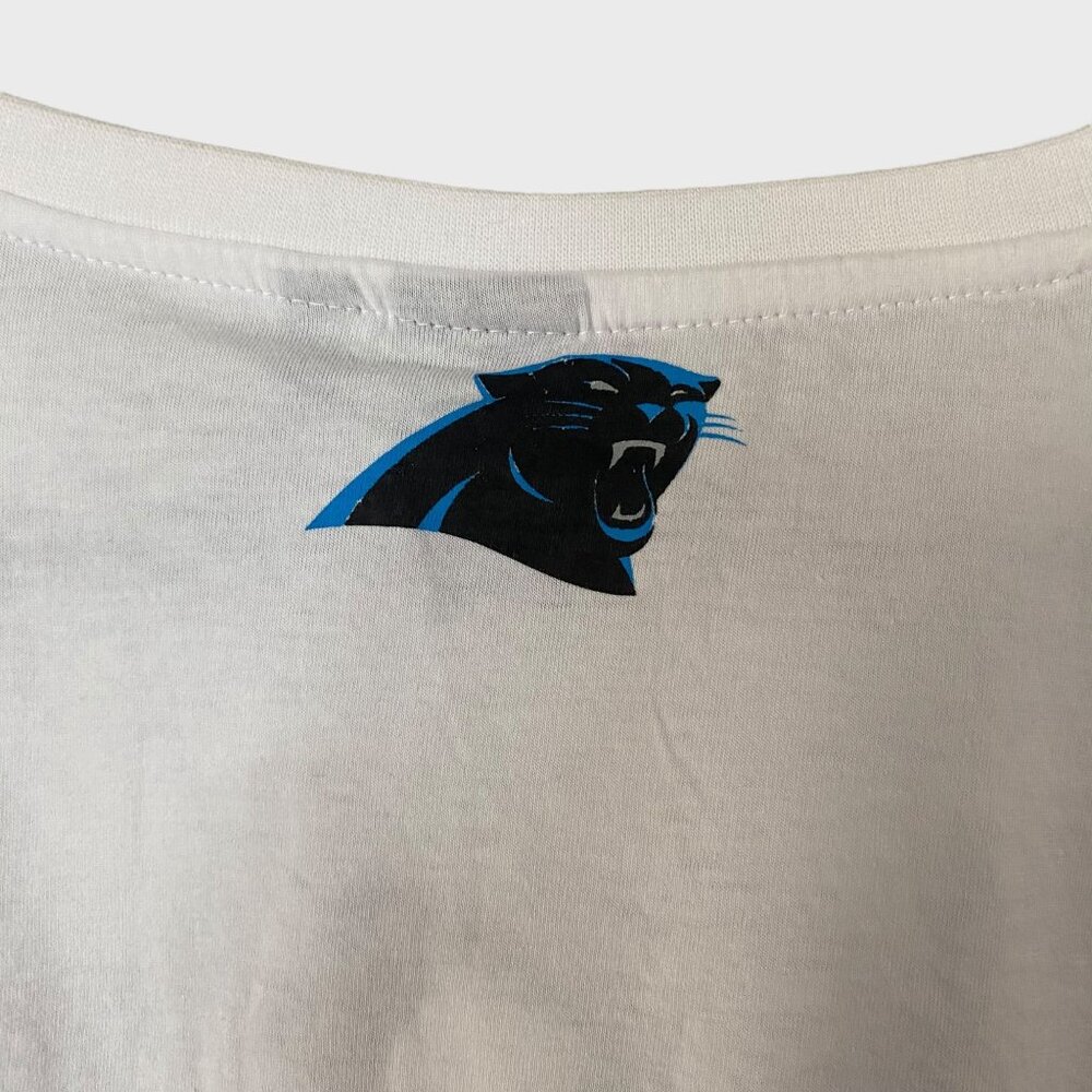 NFL Carolina Panthers Cropped Long-Sleeve Shirt Women's XL Football Crop Top New - Picture 6 of 15